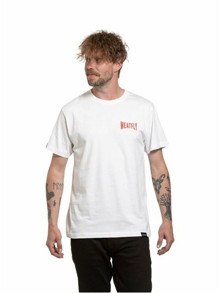 Meatfly Meatfly muška majica Yvans Round Globus Patch White