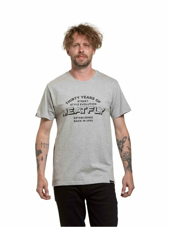 Meatfly Meatfly muška majica Yvans Written Patch Grey