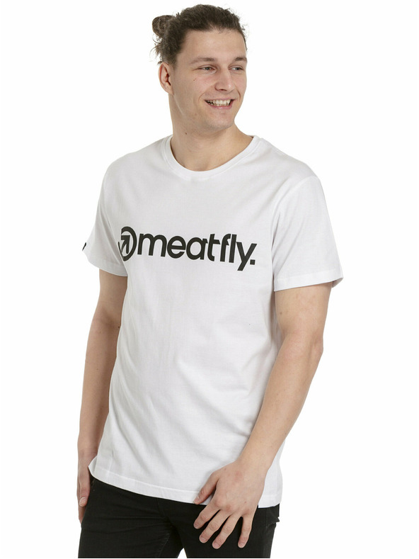 Meatfly Meatfly muška majica MF Logo White | Bijela | Veličina M | 100% pamuk
