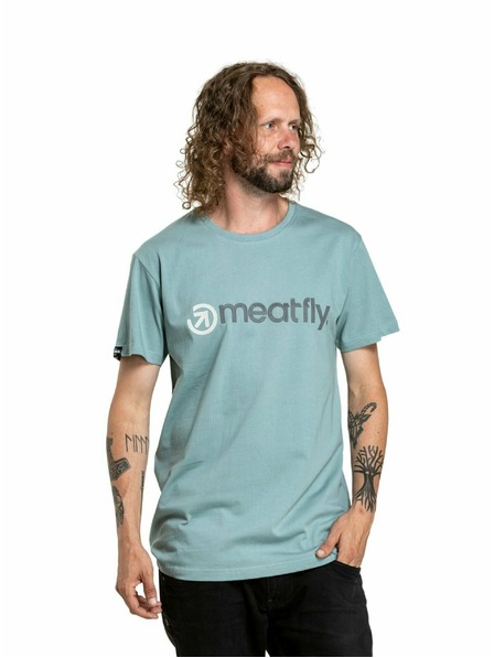 Meatfly Meatfly muška majica Joe Dusty Mint | Plava | Veličina M | 100% pamuk