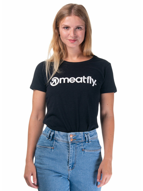 Meatfly Meatfly ženska majica Ladies MF Logo A - Black | Veličina M | 100% pamuk