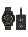 Armani Exchange Armani Exchange muški poklon set Outerbanks sat i remen za prtljagu AX7105