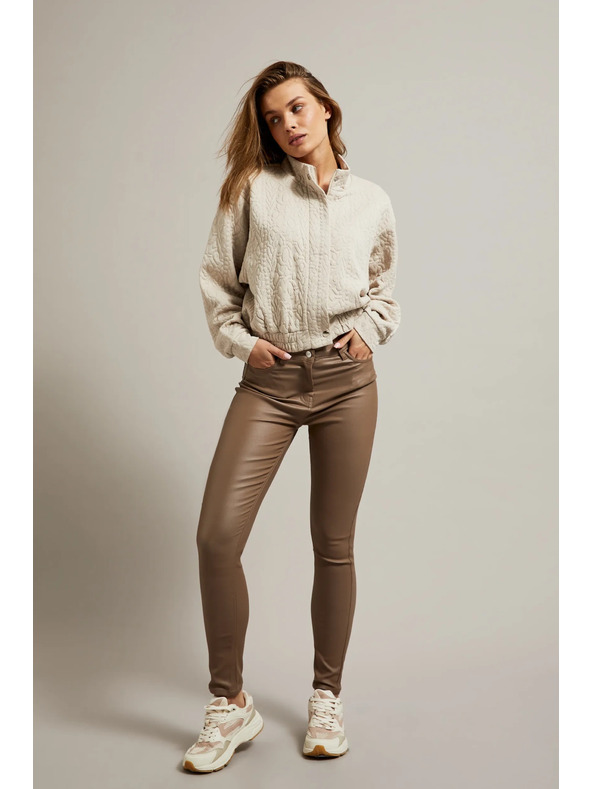 Moodo Ženske hlače smeđe kave