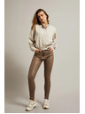 Moodo Ženske hlače smeđe kave