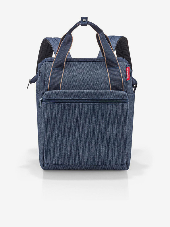 Reisenthel Tamno plavi traperice ruksak i torba 2u1 Reisenthel Allrounder R Herringbone Dark Blue