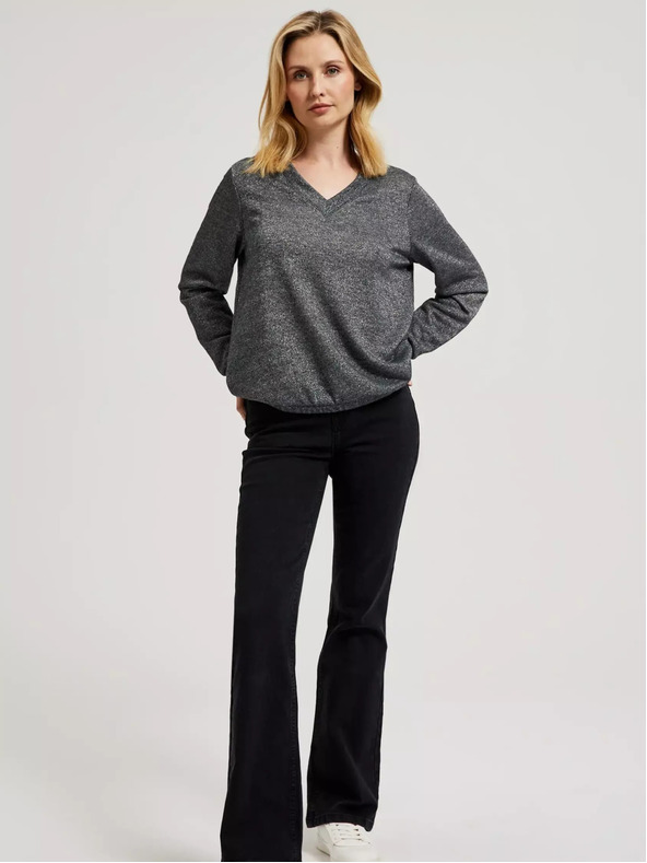 Moodo Ženski džemper - siva melanž