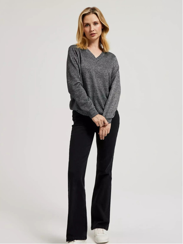 Moodo Ženski džemper - siva melanž