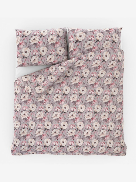 Kvalitex Francuska krep posteljina 200x200, 70x90cm Ester siva Kvalitex