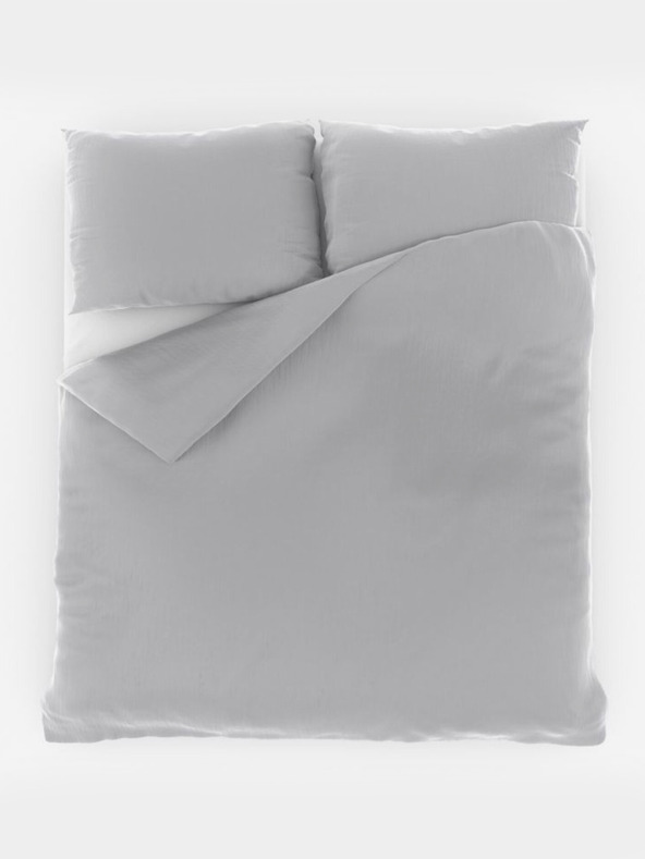 Kvalitex Francuski muselinski komplet posteljine 240x220, 70x90cm svijetlosivi Kvalitex