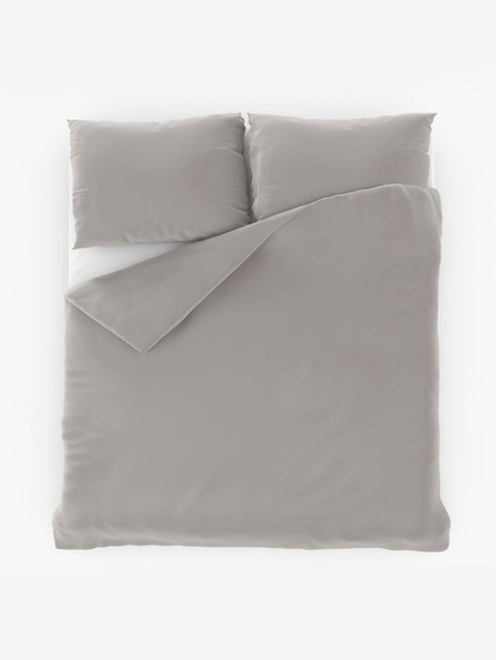Kvalitex Svileni komplet posteljine Luxury Collection 140x200, 70x90 cm svijetlo sivi Kvalitex