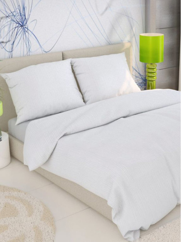 Kvalitex Francuska produljena krep posteljina 240x220, 70x90cm bijela Kvalitex