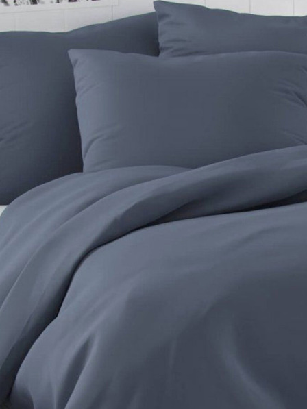 Kvalitex Satenska francuska produžena posteljina LUXURY COLLECTION 1+2, 240x220, 70x90cm tamno siva