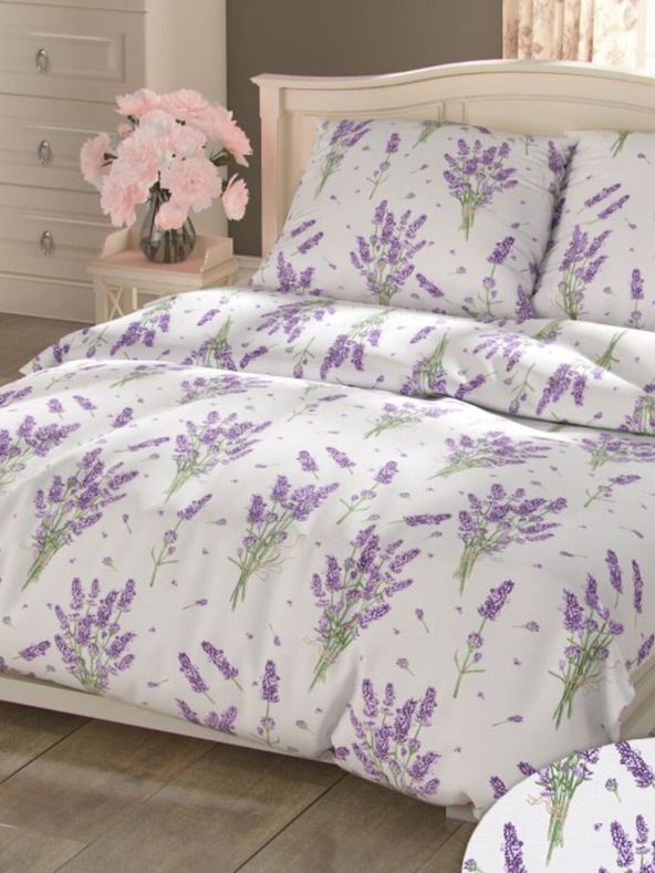 Kvalitex Francuska pamučna posteljina PROVENCE COLLECTION 200x200, 70x90cm LEVANDULE ljubičasta Kvalitex