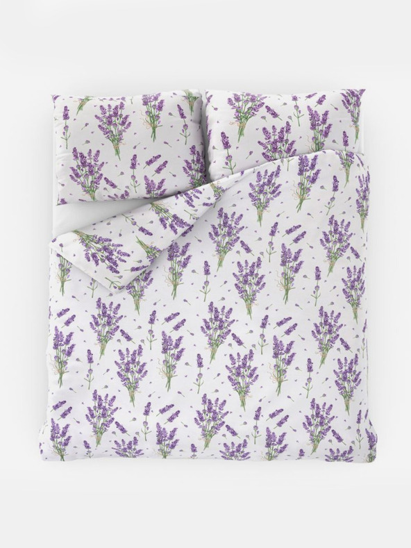 Kvalitex Francuska pamučna posteljina PROVENCE COLLECTION 200x200, 70x90cm LEVANDULE ljubičasta Kvalitex