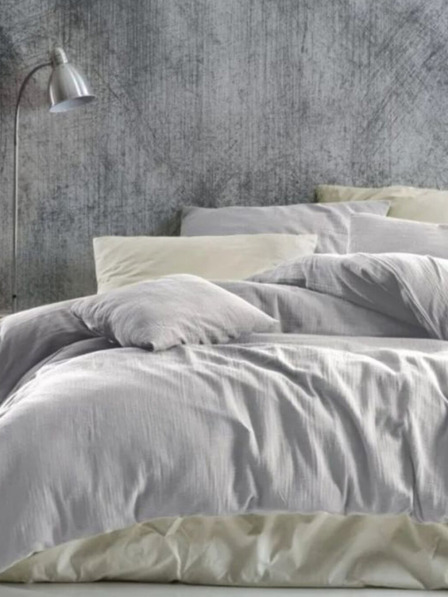 Kvalitex Muslin posteljina 140x200, 70x90cm svijetlo siva Kvalitex