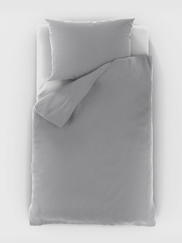 Kvalitex Muslin posteljina 140x200, 70x90cm svijetlo siva Kvalitex