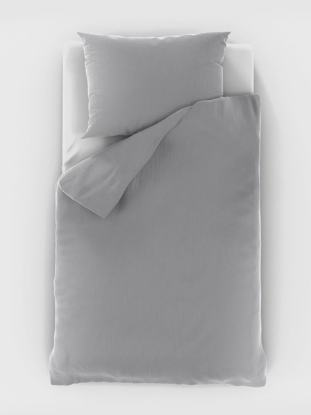 Kvalitex Muslin posteljina 140x200, 70x90cm svijetlo siva Kvalitex