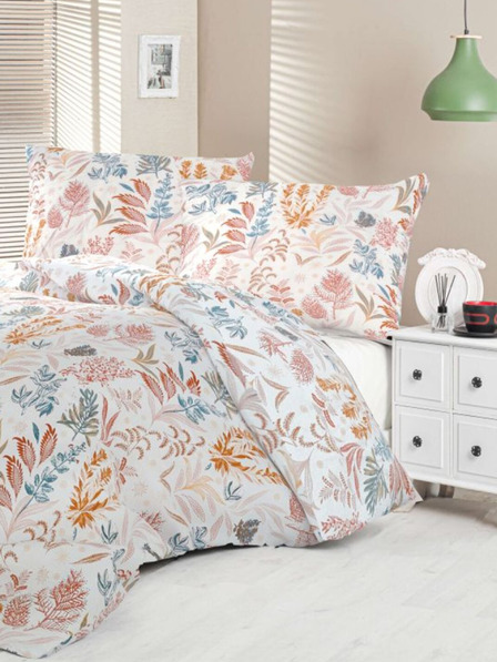 Kvalitex Satensko francusko posteljno rublje Luxury Collection 1+2, 200x200, 70x90cm Coral garden Kvalitex