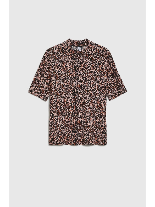 Moodo Uzorkovani top sa stojaćim ovratnikom Moodo