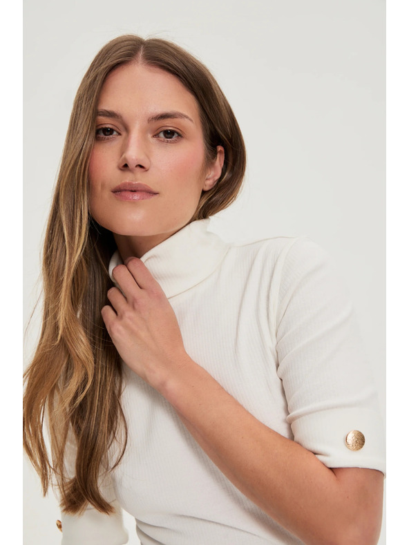 Moodo Bijeli rolač s 3/4 rukavom Moodo