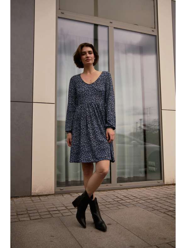 Moodo Moodo plava haljina s uzorkom