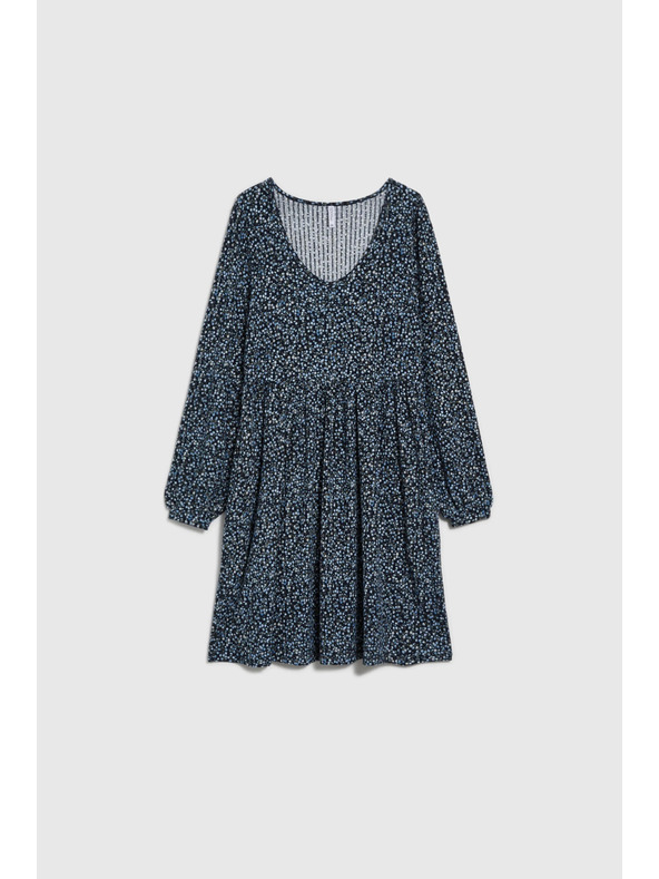 Moodo Moodo plava haljina s uzorkom
