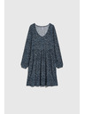 Moodo Moodo plava haljina s uzorkom