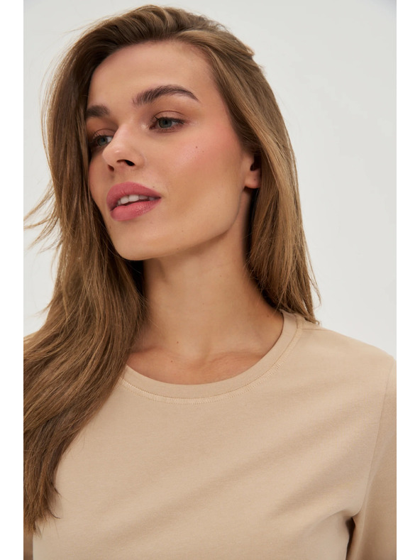 Moodo Bež majica s kratkim rukavom Moodo