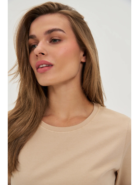 Moodo Bež majica s kratkim rukavom Moodo