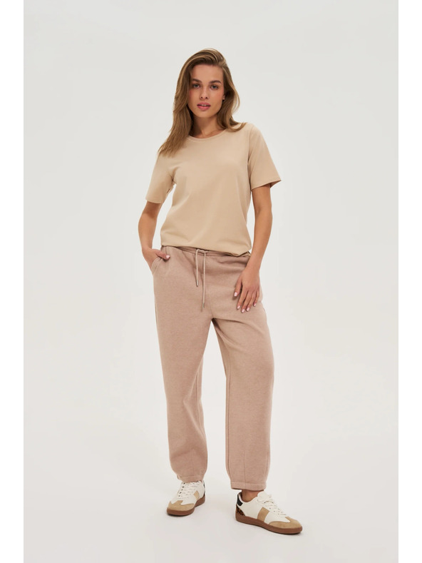 Moodo Bež majica s kratkim rukavom Moodo