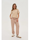 Moodo Bež majica s kratkim rukavom Moodo