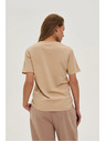 Moodo Bež majica s kratkim rukavom Moodo