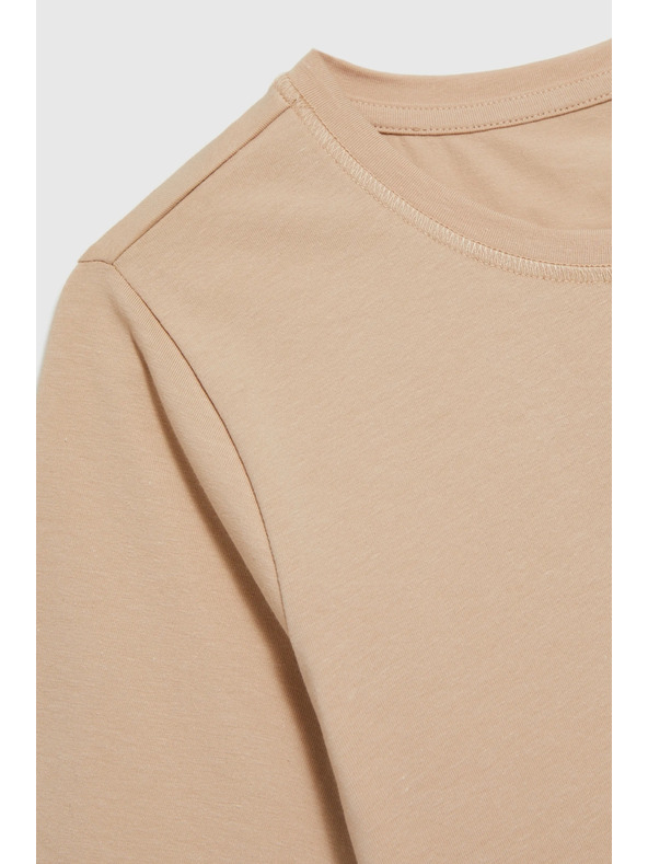 Moodo Bež majica s kratkim rukavom Moodo