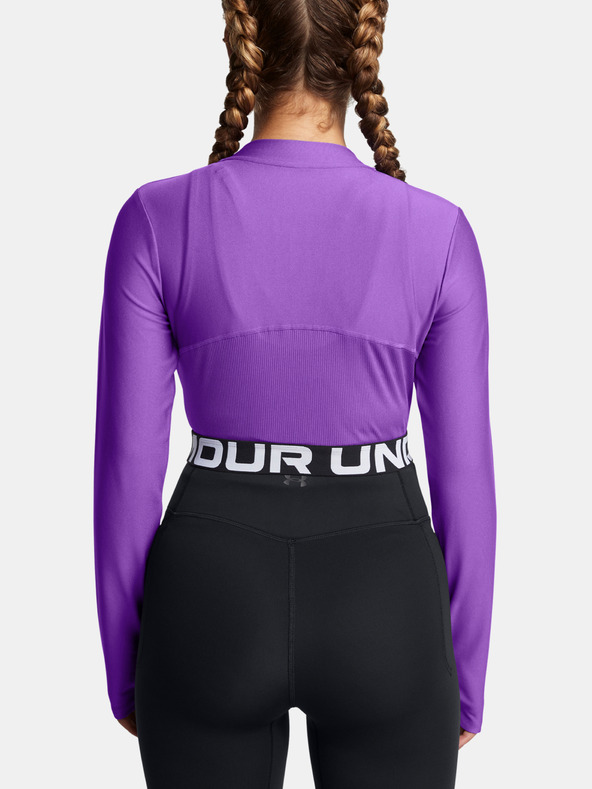 Under Armour Ženska majica kratkih rukava Under Armour HeatGear Rib 1/4 Zip LS-PPL