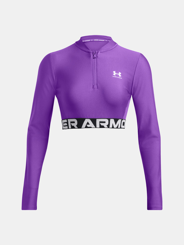 Under Armour Ženska majica kratkih rukava Under Armour HeatGear Rib 1/4 Zip LS-PPL