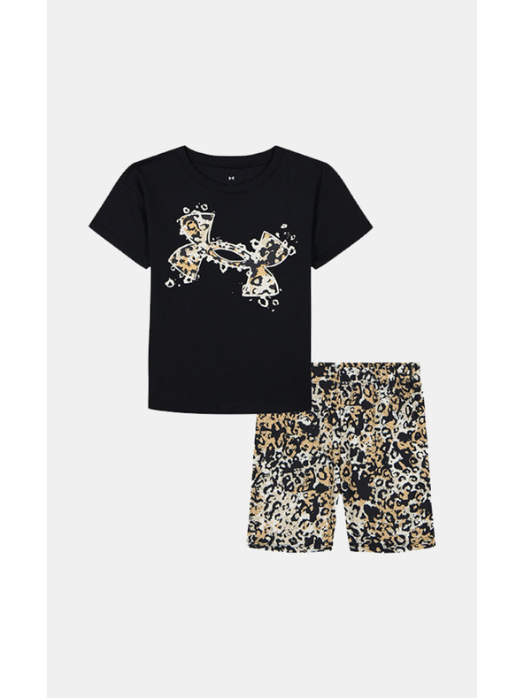 Under Armour Djevojački set Under Armour UA PRINTED BIKE SHORT SET-BLK