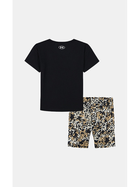 Under Armour Djevojački set Under Armour UA PRINTED BIKE SHORT SET-BLK