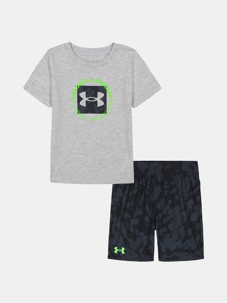 Under Armour Dječački set Under Armour UA PRINTED SS SHORT SET-GRY