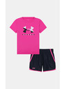 Under Armour Djevojački set Under Armour UA LOGO WOVEN SHORT SET-PNK