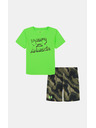 Under Armour Dječački set Under Armour UA TECH PRINTED SS SHORT SET-GRN