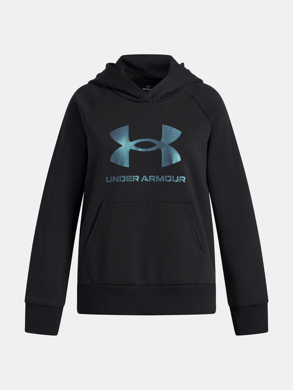 Under Armour Djevojački hoodie Under Armour UA Rival Flc Shimmer Hdy-BLK