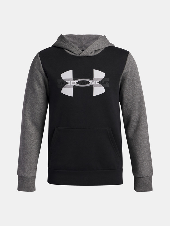 Under Armour Dječja majica s kapuljačom Under Armour UA Rival Flc Cblck Grphc HD-BLK