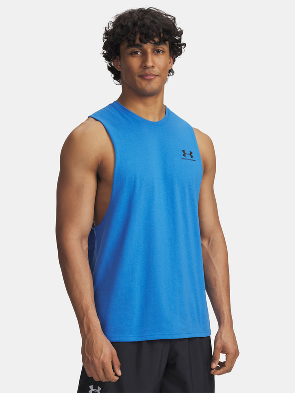 Under Armour Muška majica Under Armour UA LEFT CHEST CUT OFF TANK-BLU