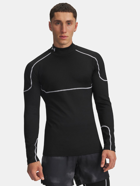 Under Armour Muška majica Under Armour Cold Weather Grid LS Mock-BLK
