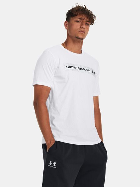 Under Armour Muška majica Under Armour UA CAMO CHEST STRIPE SS-WHT