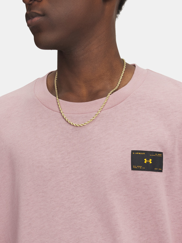 Under Armour Muška majica Under Armour UA HWT WOVEN LABEL SS-PNK