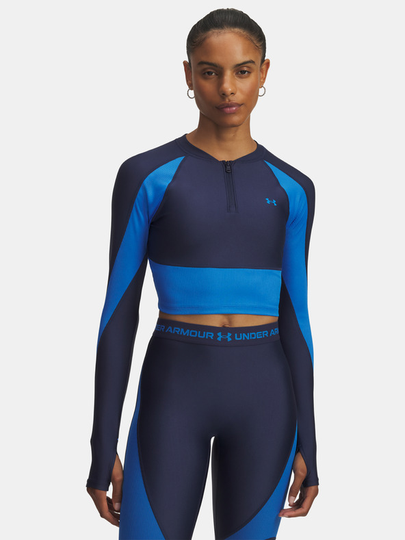 Under Armour Ženska majica Under Armour UA HG Rib 1/4 Zip-BLU