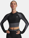 Under Armour Ženska majica Under Armour UA HG Rib 1/4 Zip-BLK