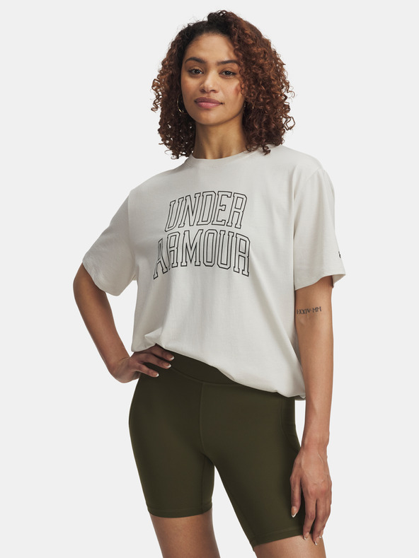 Under Armour Ženska majica Under Armour Rival OS Campus Tee-WHT