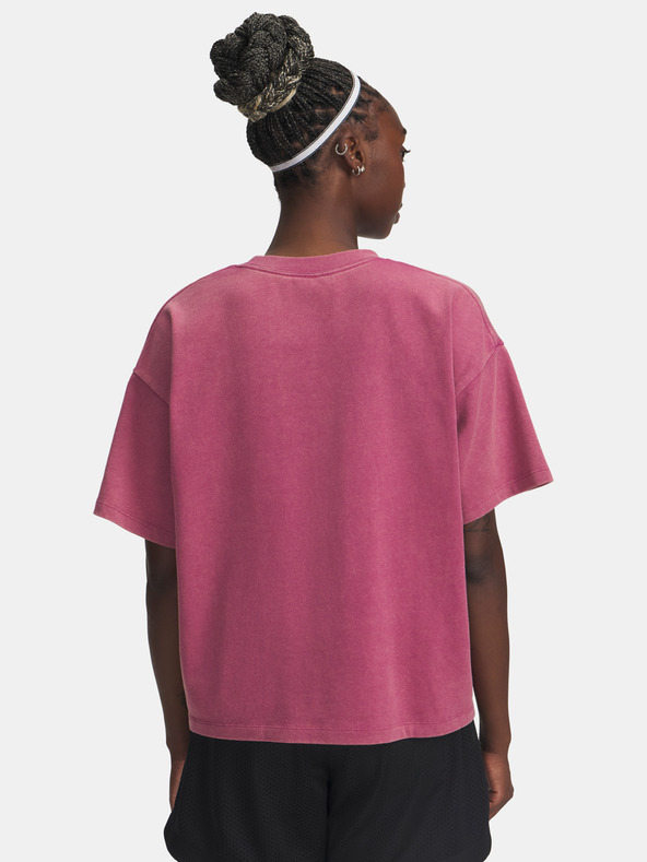 Under Armour Ženska majica Under Armour UA HWT Boxy Wash SS-RED